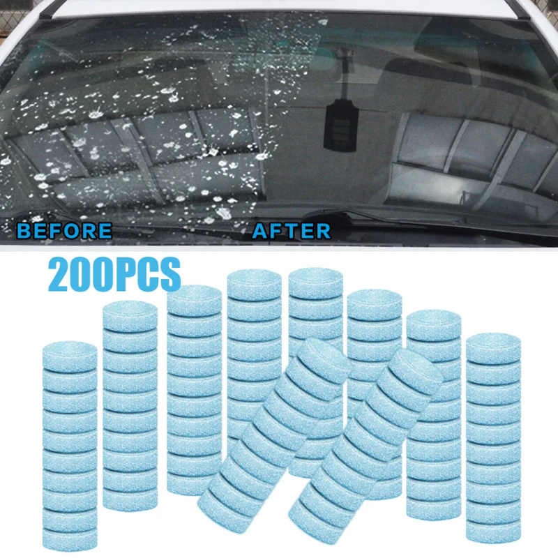 Tablet Car Accessories - Tablet Effervescent pembersih kaca depan mobil,