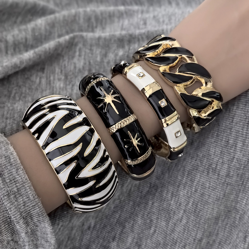 Zebra Tablet Accessories - Gelang Lebar Logam Bulat Bentuk Cetak