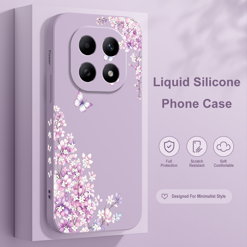 Casing Ponsel Motif Bunga Viol - Xiaomi Redmi Note 14 ulasan dan harga