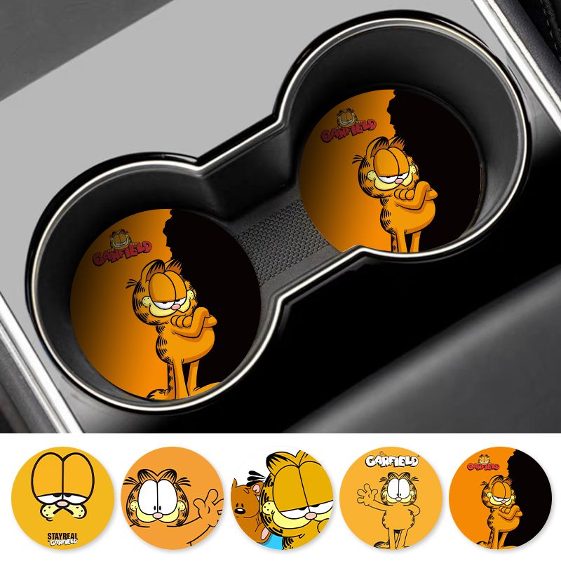 Kartun Garfield Car Cup Coaste - Tablet Car Accessories ulasan dan harga