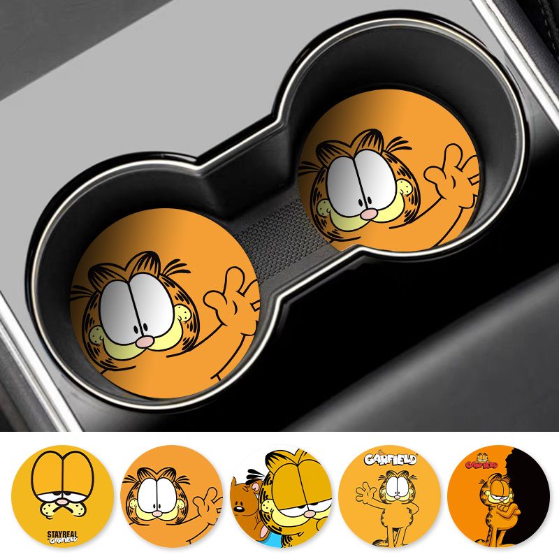 Kartun Garfield Car Cup Coaste - Tablet Car Accessories ulasan dan harga