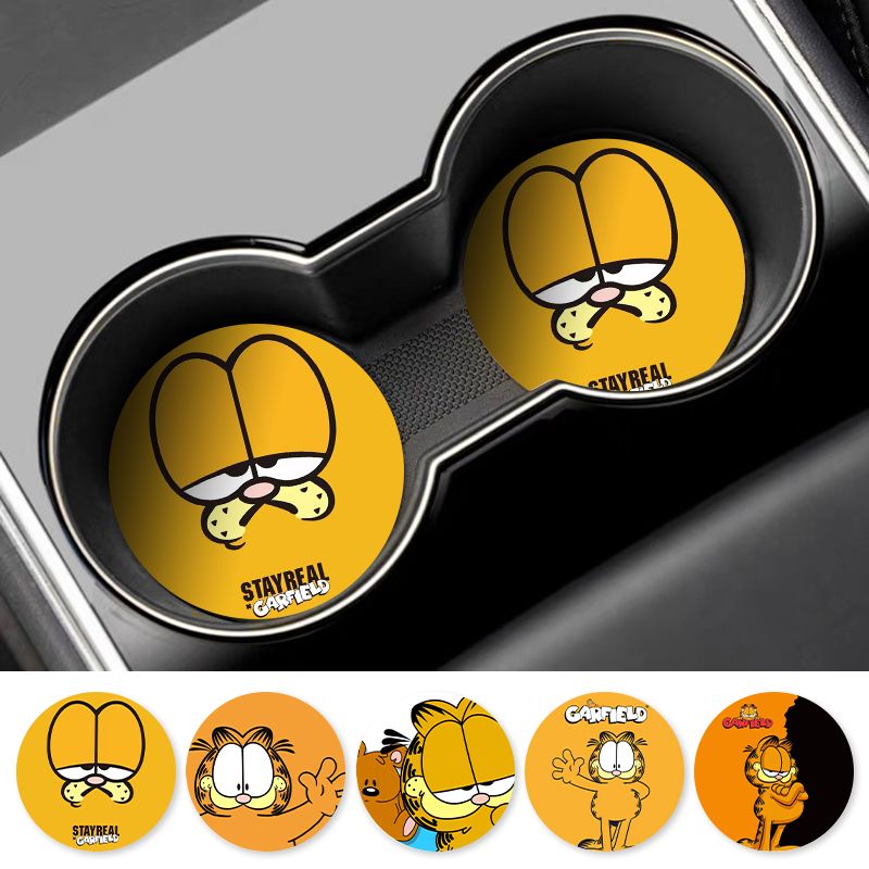 Kartun Garfield Car Cup Coaste - Tablet Car Accessories ulasan dan harga