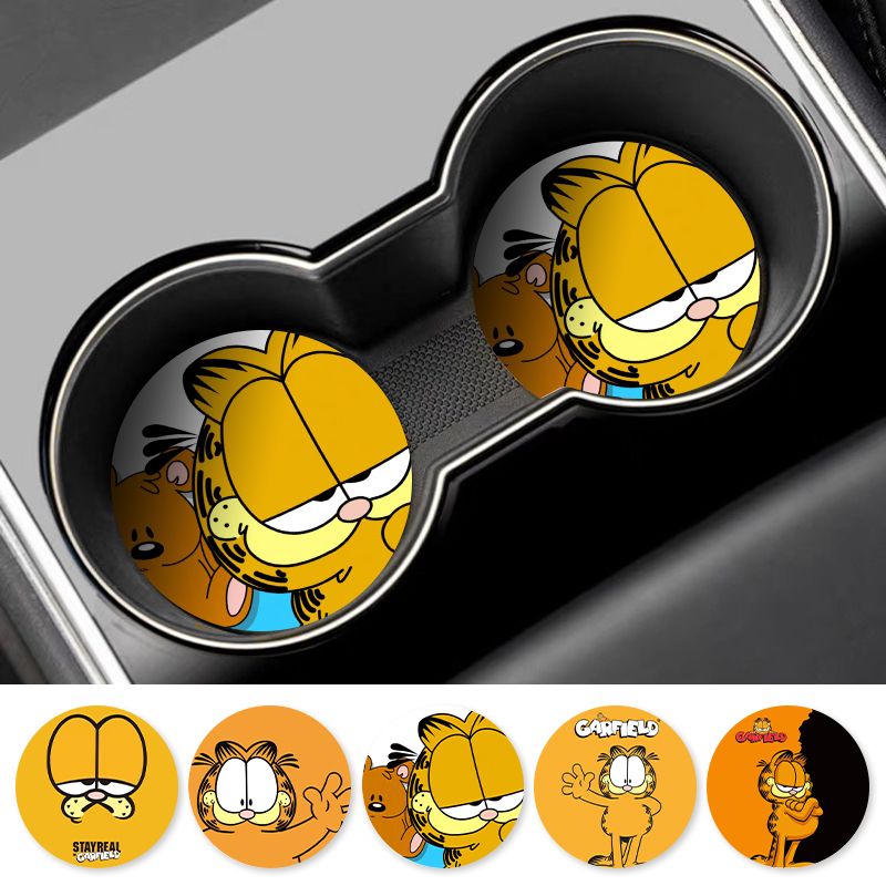 Kartun Garfield Car Cup Coaste - Tablet Car Accessories ulasan dan harga